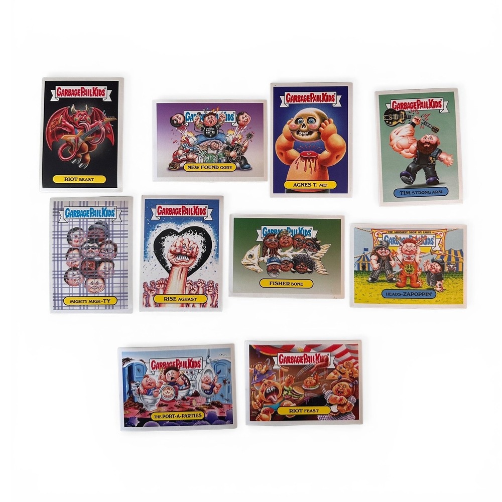 Topps Garbage Pail Kids Sticker Card Lot 10pc Multicolor Good Music Parody